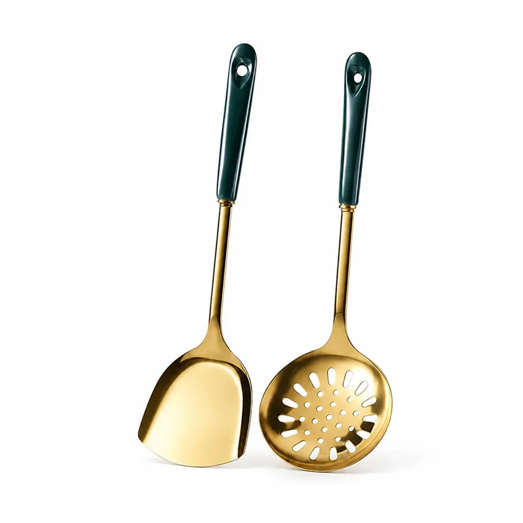 Utensil Set Stainless Steel Heat-Resistant 6-Piece Hanging Rack