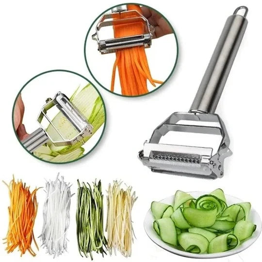 Vegetable Peeler & Julienne Cutter Stainless Steel Dishwasher-Safe