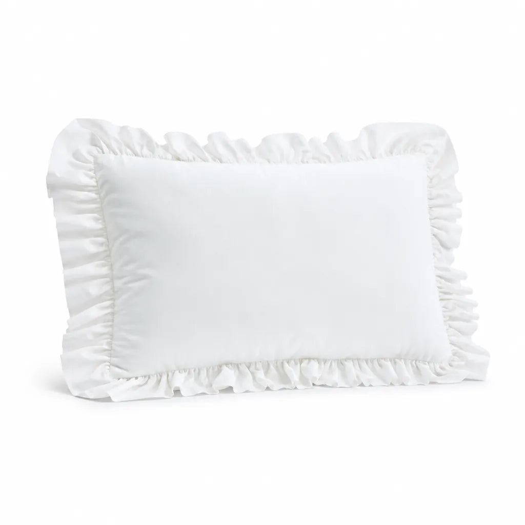 Velvet Face Pillow Sham With Ruffled Flange (Hidden Zipper)