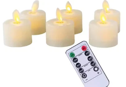 Votive LED Candle Set Realistic Flicker Remote Control