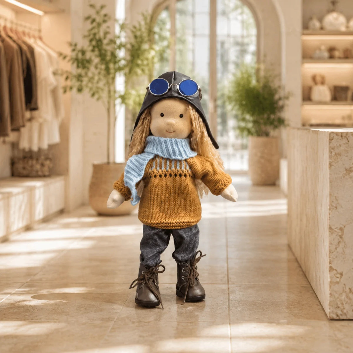Waldorf Doll 12 Inch Cotton-Blend Body & Removable Knitted Outfit