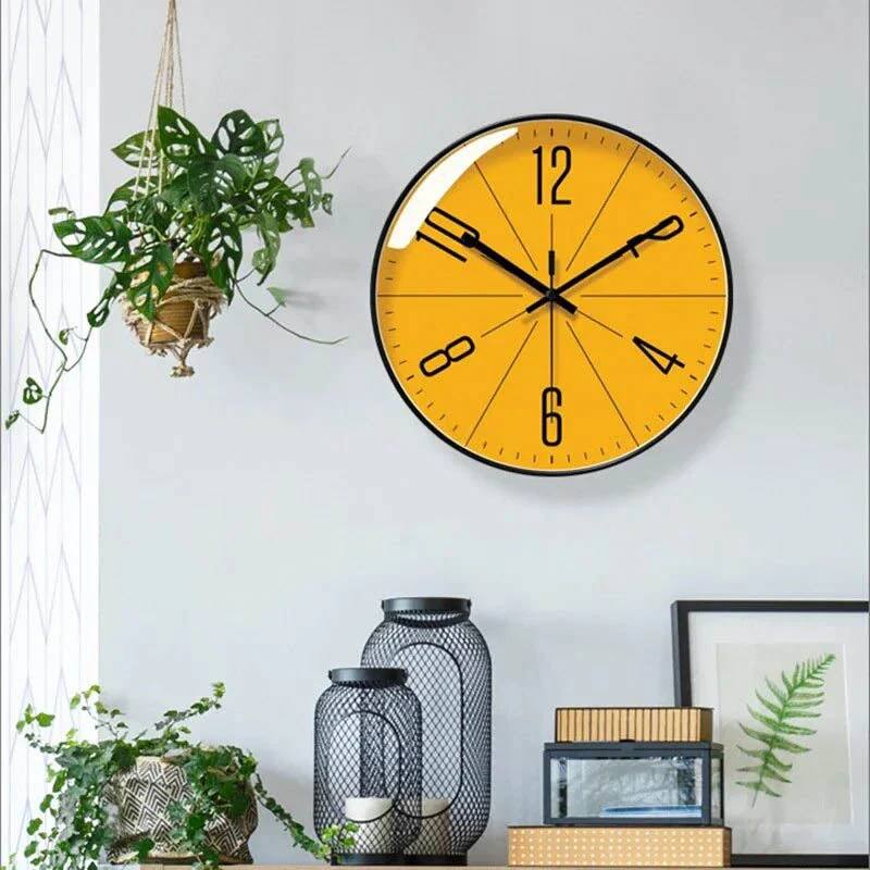Wall Clock Modern Nordic Quartz Movement Easy-Read Numerals