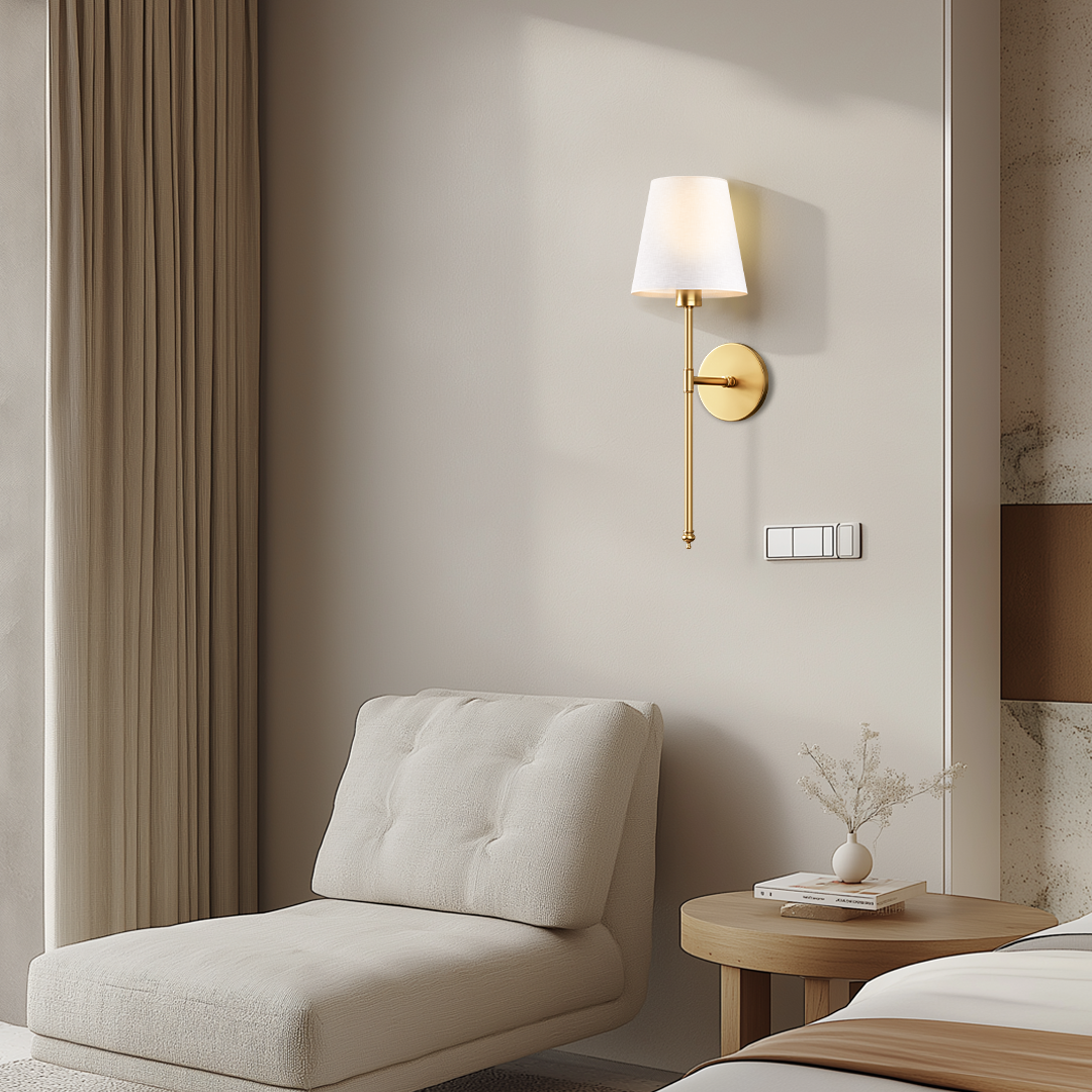 Wall Lamp Battery-Powered Remote-Controlled No-Drill