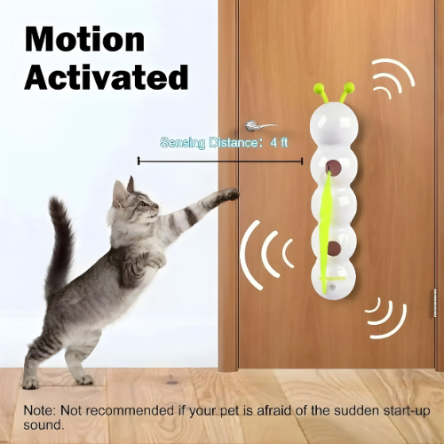 Wall-Mounted Cat Toy Motorized Rotating Suction Mount USB Rechargeable
