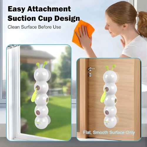 Wall-Mounted Cat Toy Motorized Rotating Suction Mount USB Rechargeable