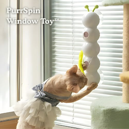 Wall-Mounted Cat Toy Motorized Rotating Suction Mount USB Rechargeable