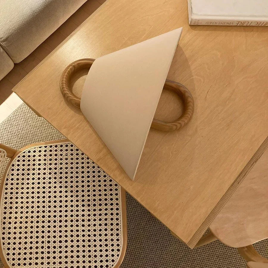 Wall Sconce Fabric Shade Solid Beechwood Plug-In & Hardwired