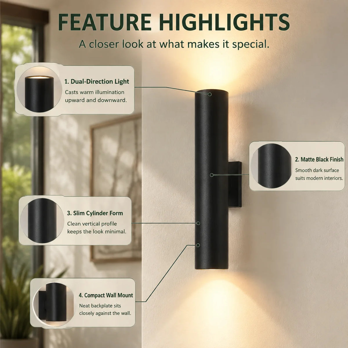 Wall Sconce Integrated LED Up & Down Light