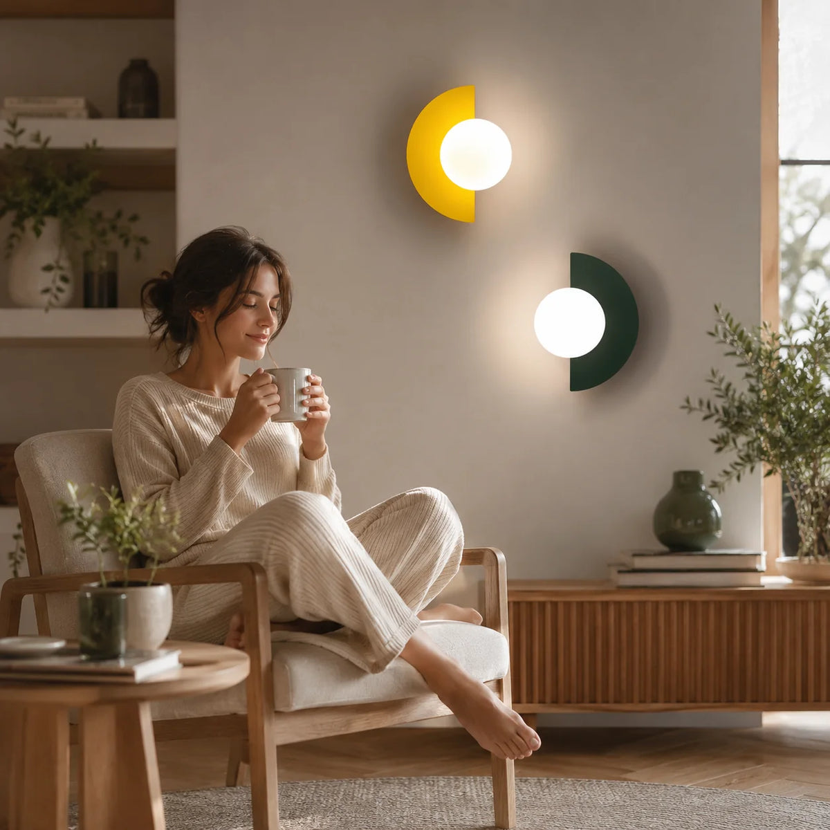 Wall Sconce LED Powder-Coated Metal Warm & Cool White