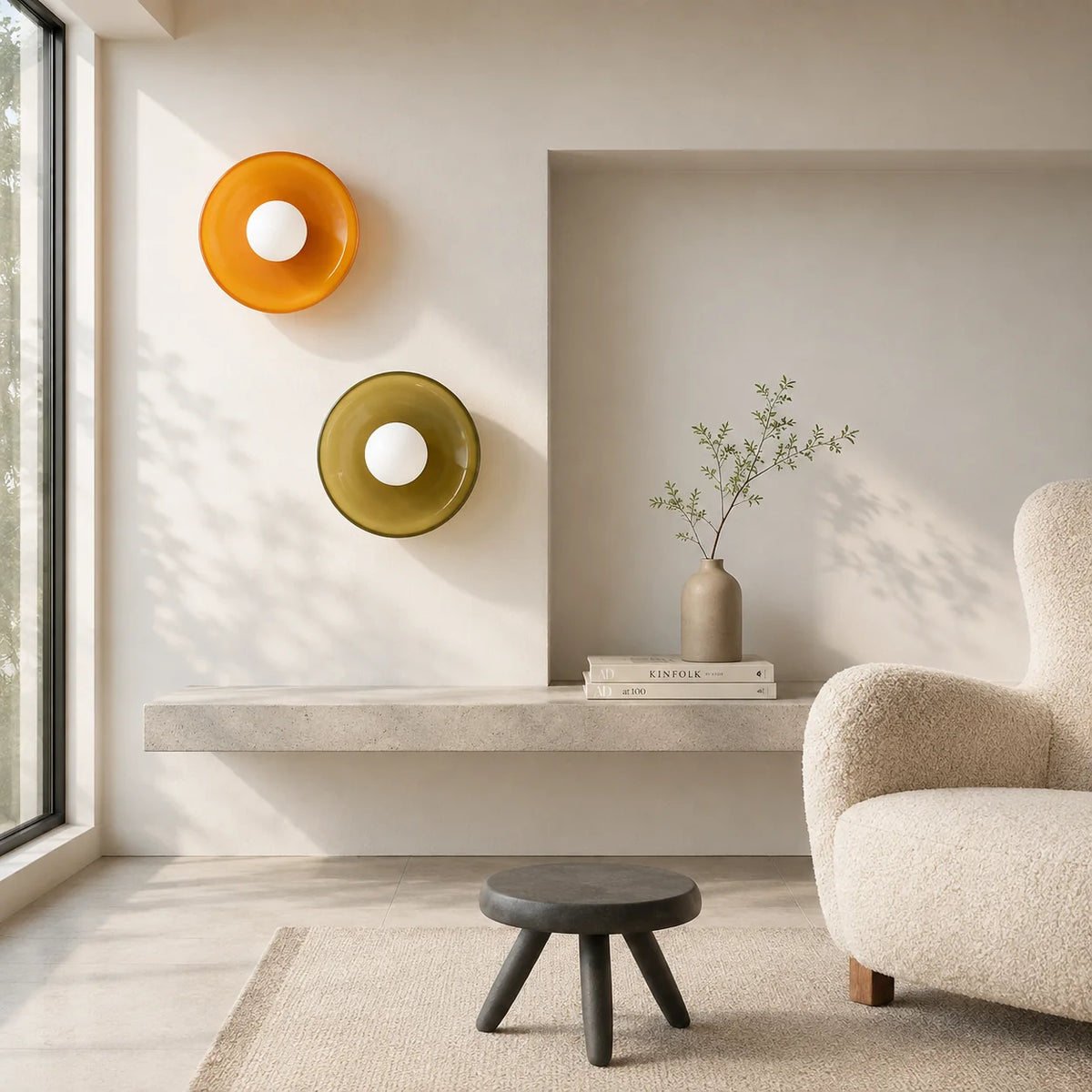 Wall Sconce Mid-Century Dual-Layer Glass Hardwired G9 Compatible