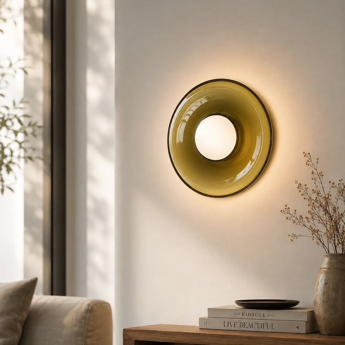 Wall Sconce Mid-Century Dual-Layer Glass Hardwired G9 Compatible