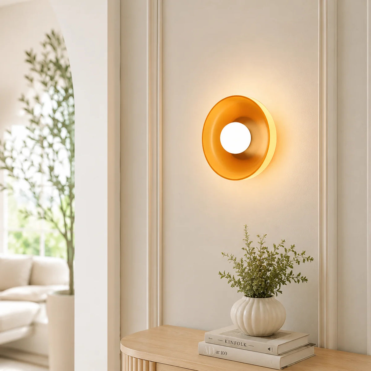 Wall Sconce Mid-Century Dual-Layer Glass Hardwired G9 Compatible