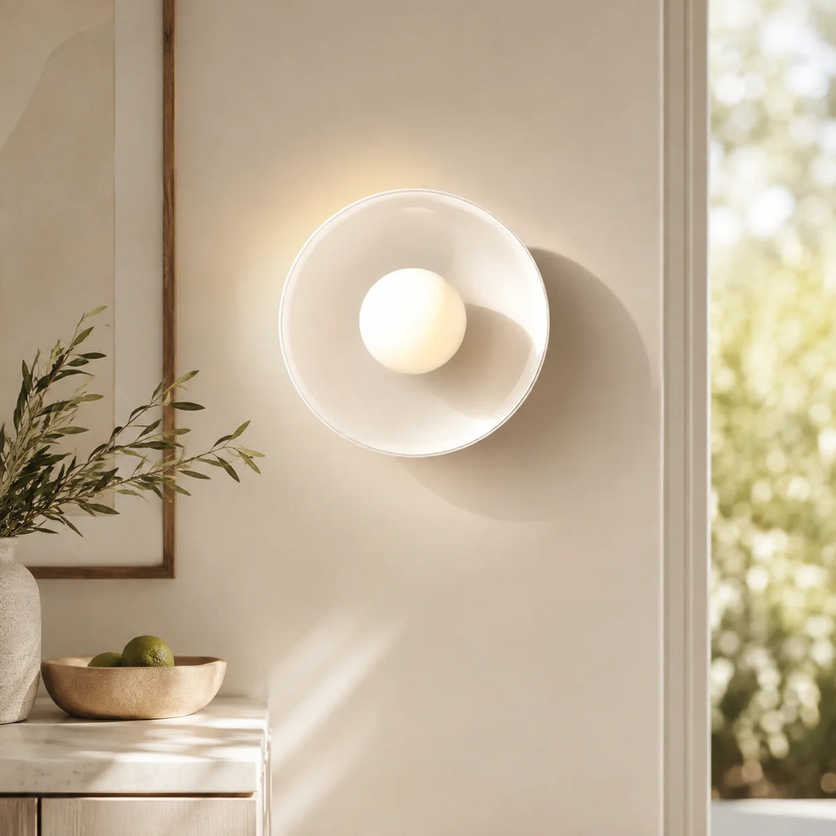 Wall Sconce Mid-Century Dual-Layer Glass Hardwired G9 Compatible