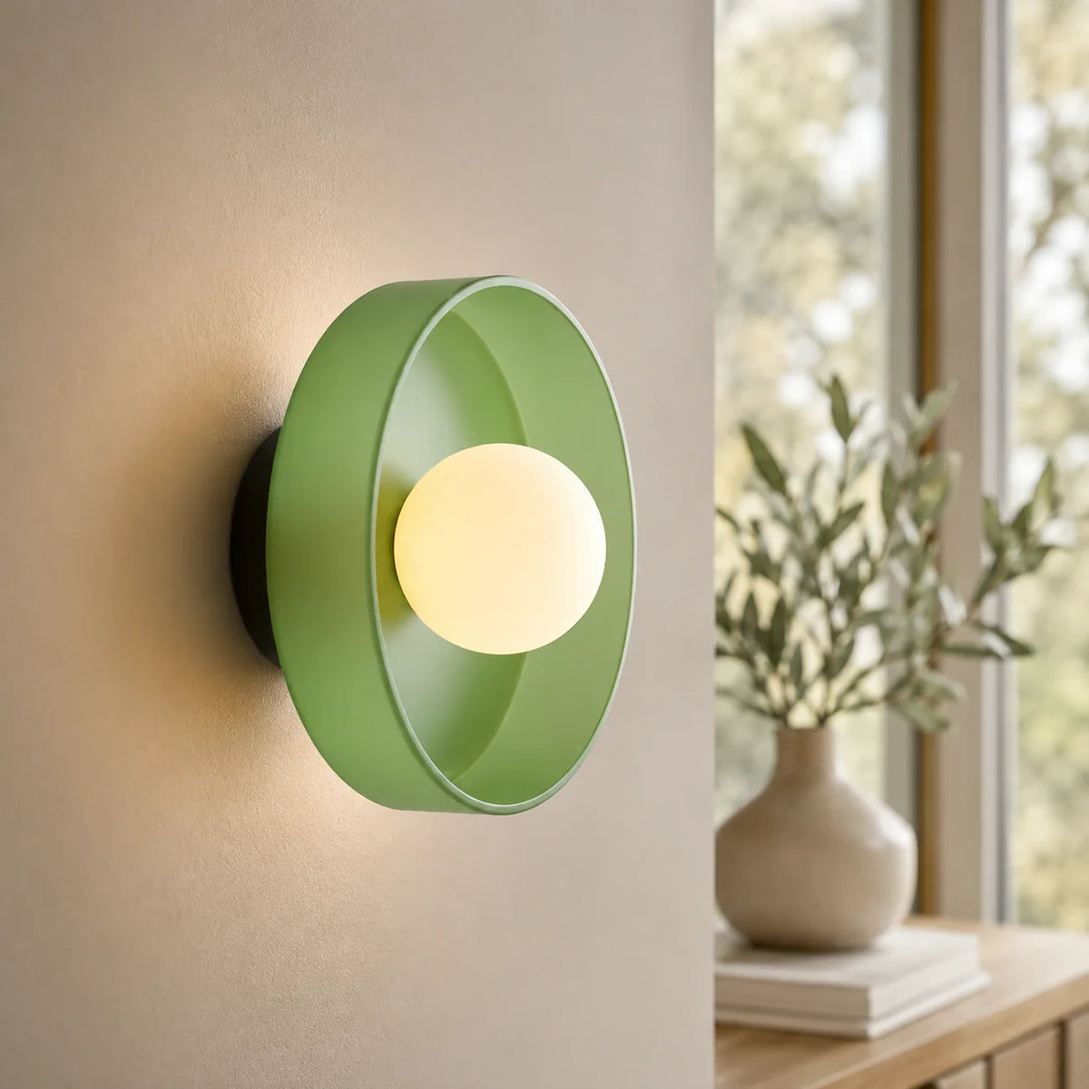 Wall Sconce Mid-Century Dual-Layer Glass Hardwired G9 Compatible