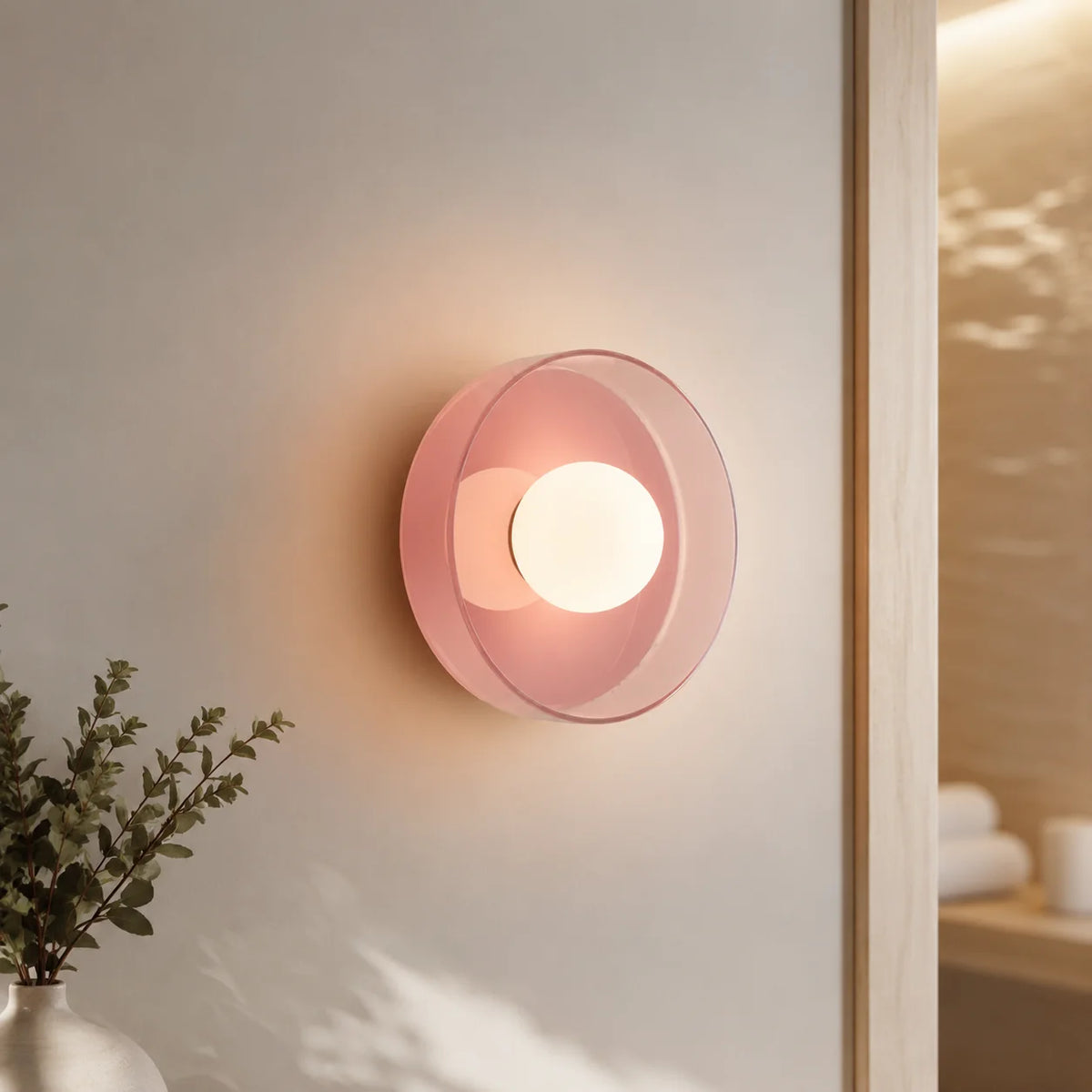 Wall Sconce Mid-Century Dual-Layer Glass Hardwired G9 Compatible