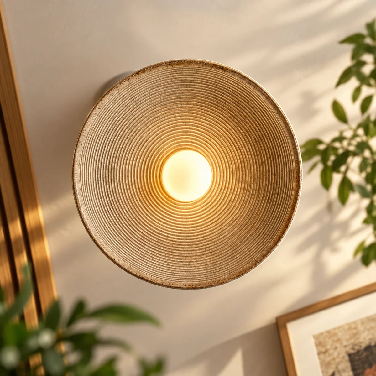 Wall Sconce Sand-Textured Resin Indirect Wall Wash