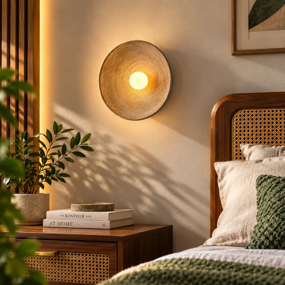 Wall Sconce Sand-Textured Resin Indirect Wall Wash