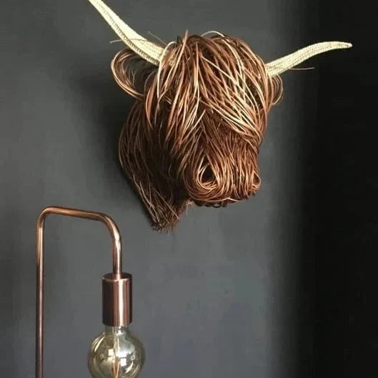 Wall Sculpture Highland Cow Hand-Finished Ready To Hang