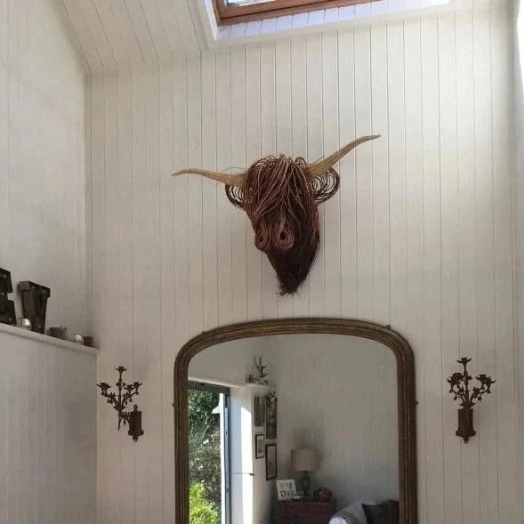 Wall Sculpture Highland Cow Hand-Finished Ready To Hang
