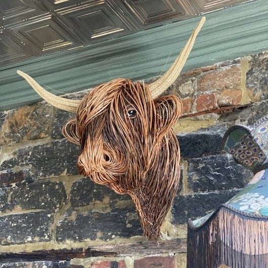 Wall Sculpture Highland Cow Hand-Finished Ready To Hang