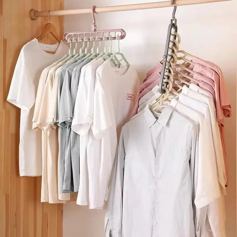 Wardrobe Organizer Space-Saving Multi-Hanger Holds Up To 9