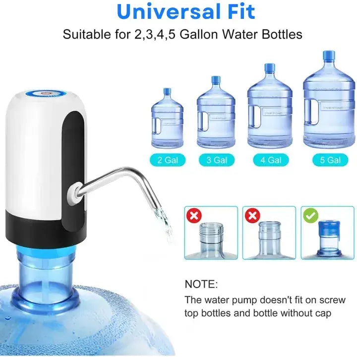 Water Bottle Pump Automatic USB Rechargeable