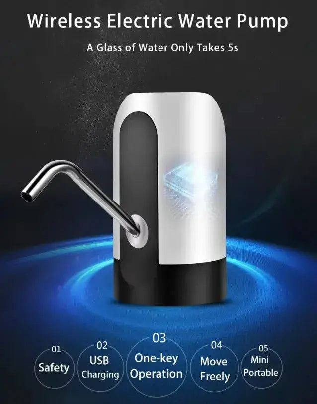 Water Bottle Pump Automatic USB Rechargeable