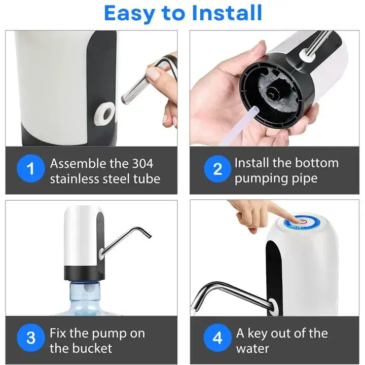 Water Dispenser Pump Touch Button USB Rechargeable BPA-Free