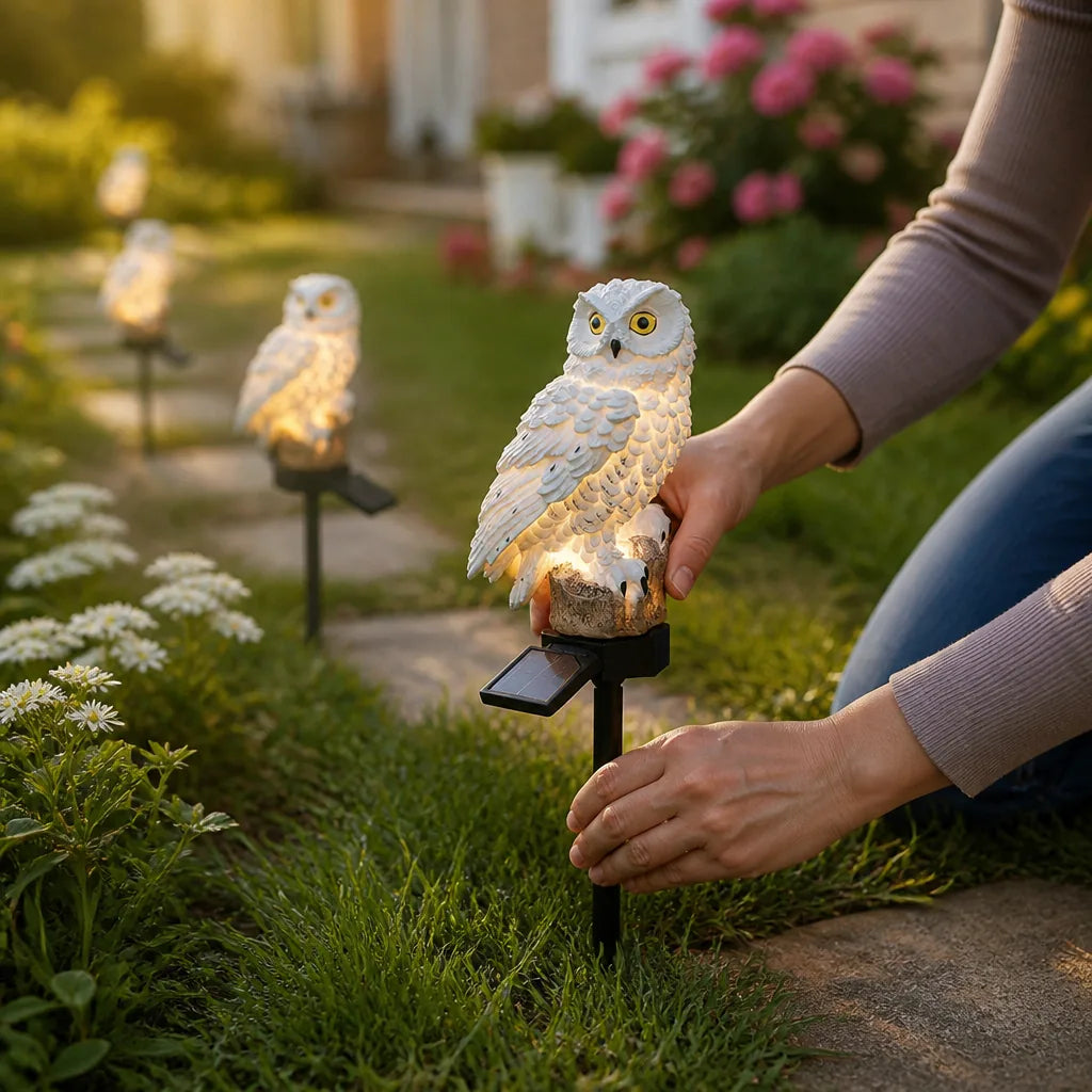 Weatherproof Owl Design Solar Lamp (Automatic On/Off)