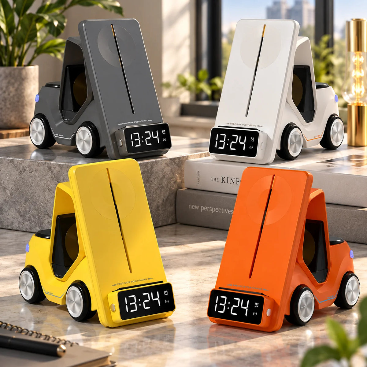 Wireless Charging Dock 3-in-1 LED Alarm Clock & Ambient Light