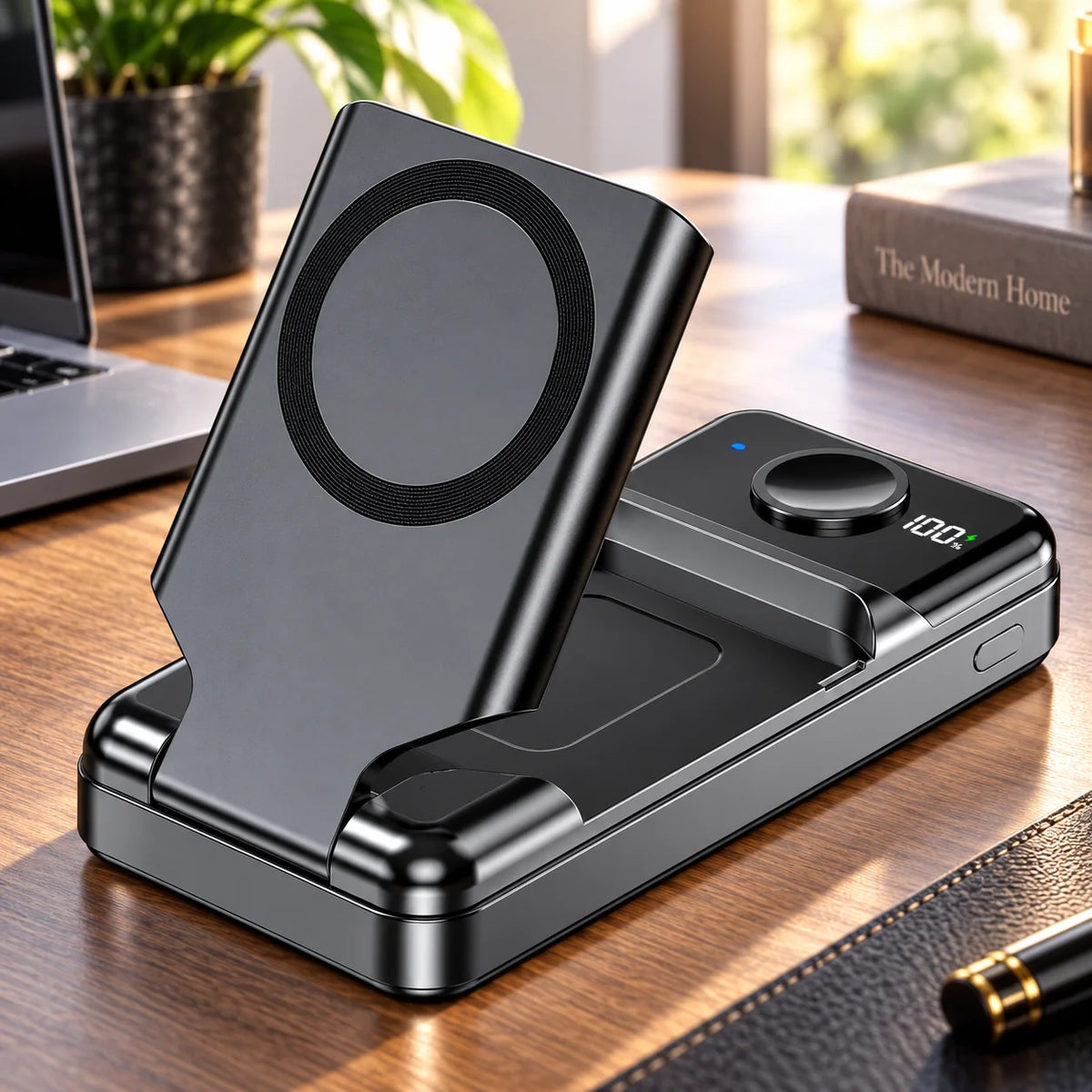 Wireless Charging Station 3-in-1 10,000mAh Portable