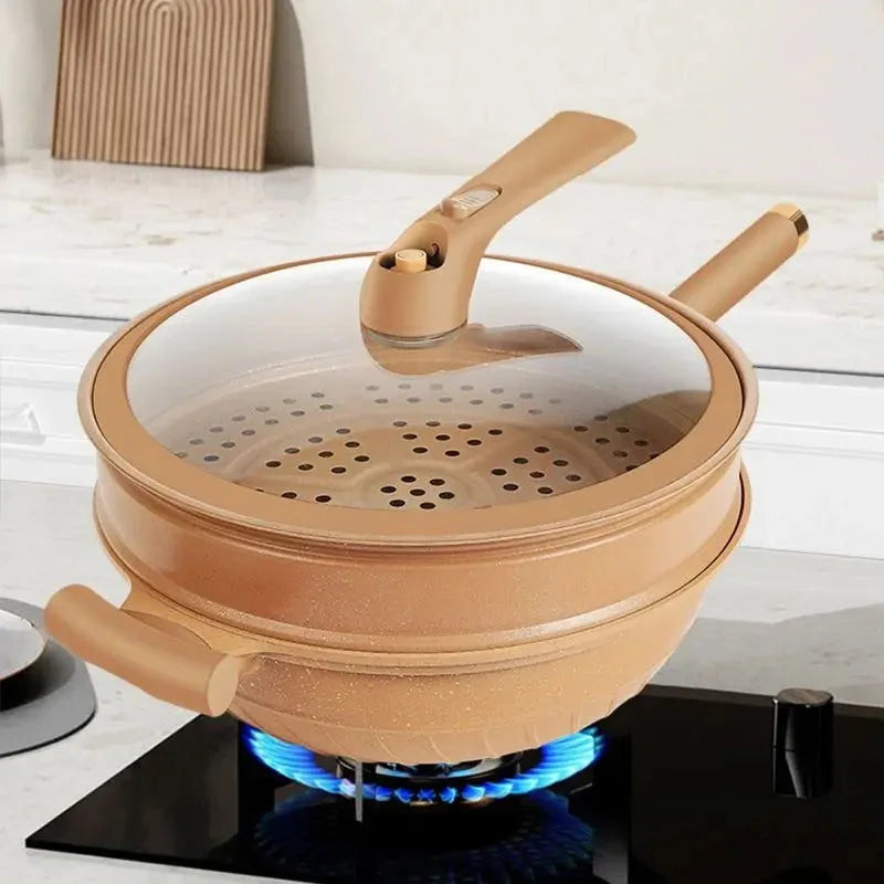 Wok Micropressure Sealed Nonstick Steamer Basket