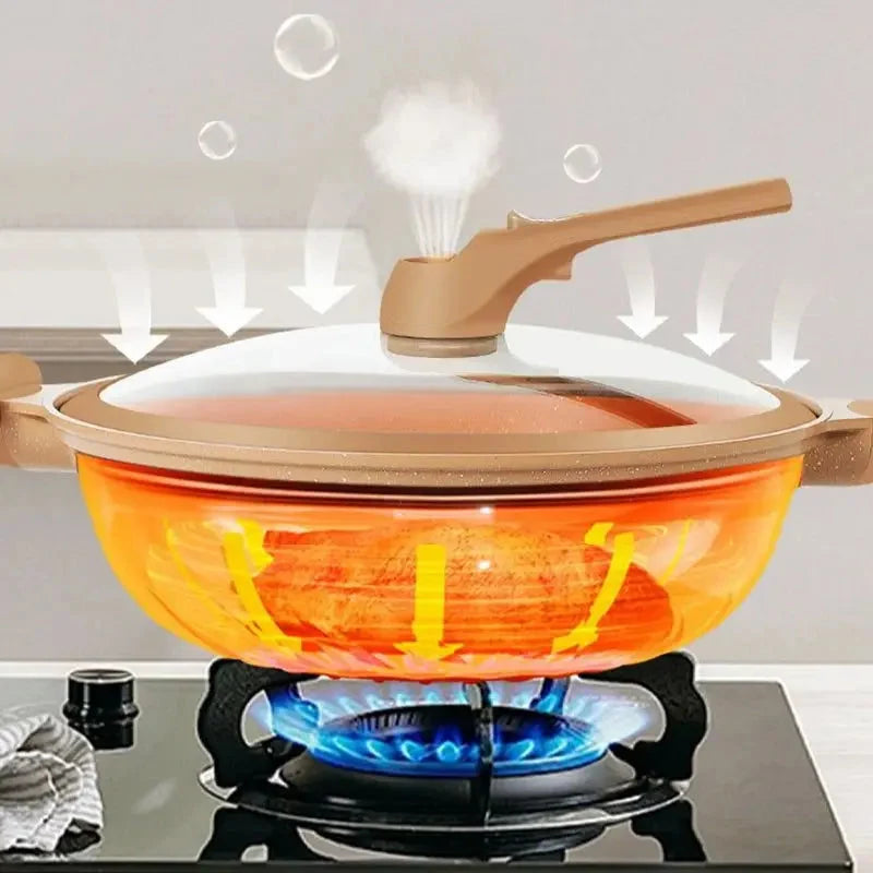 Wok Micropressure Sealed Nonstick Steamer Basket