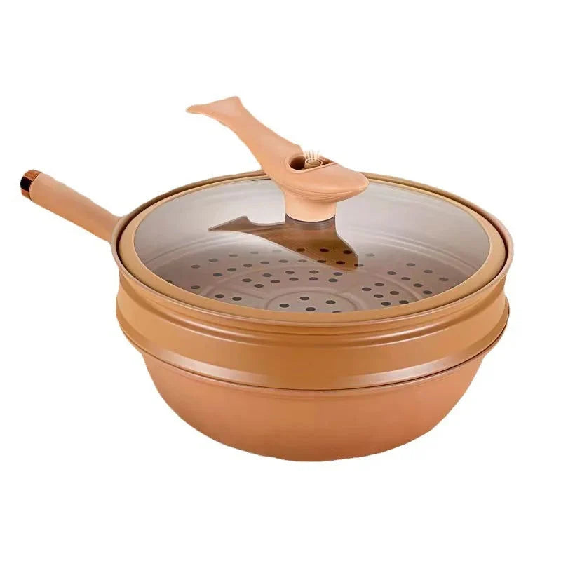 Wok Micropressure Sealed Nonstick Steamer Basket