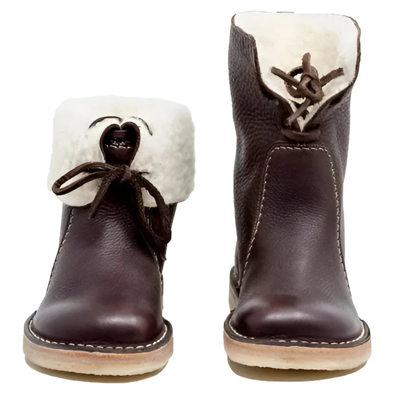 Women's Boots Full-Grain Leather Wool-Lined Waterproof