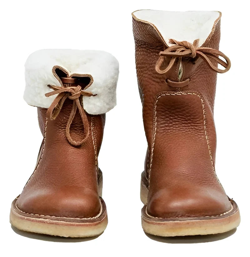 Women's Boots Full-Grain Leather Wool-Lined Waterproof