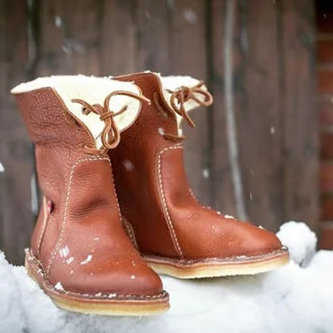 Women's Boots Full-Grain Leather Wool-Lined Waterproof