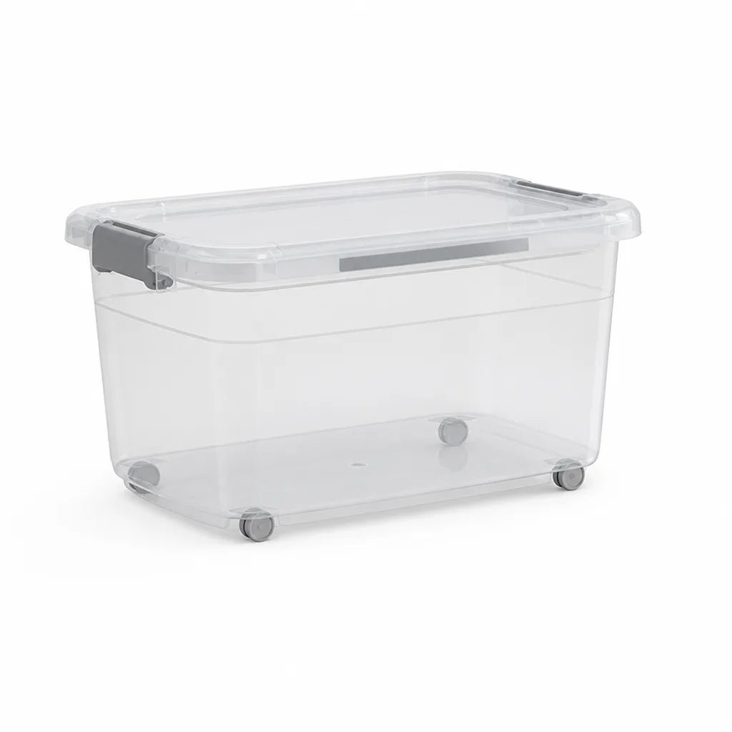 Women's Lidded Wheeled Storage Box (Handle Strip)