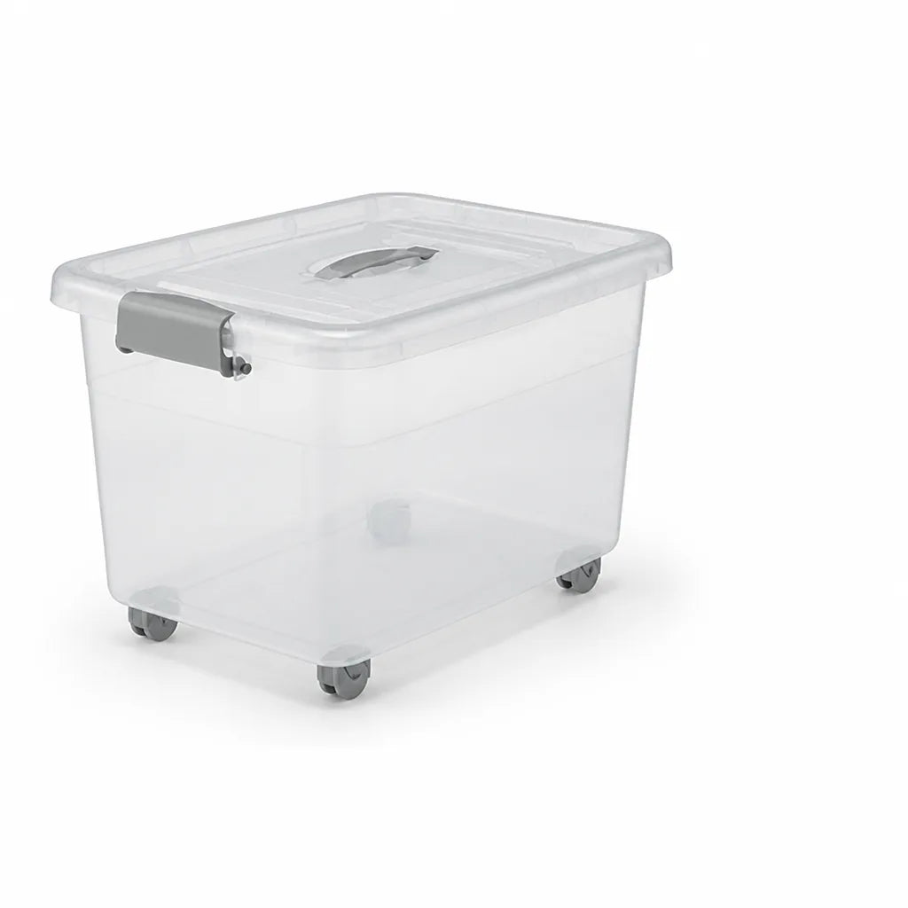 Women's Lidded Wheeled Storage Box (Handle Strip)