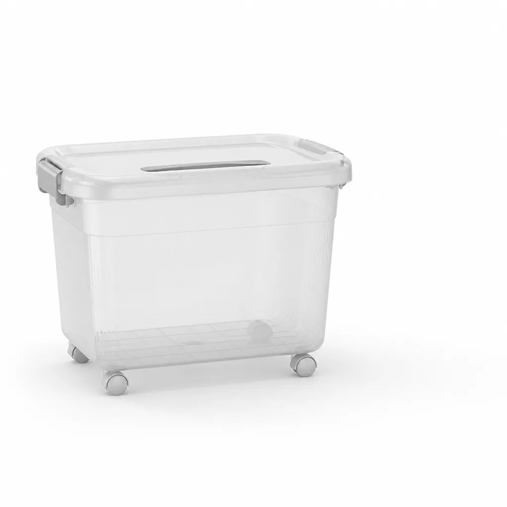 Women's Lidded Wheeled Storage Box (Handle Strip)