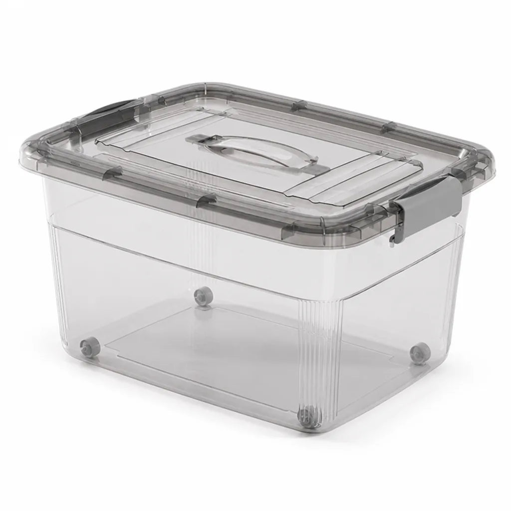 Women's Lidded Wheeled Storage Box (Handle Strip)