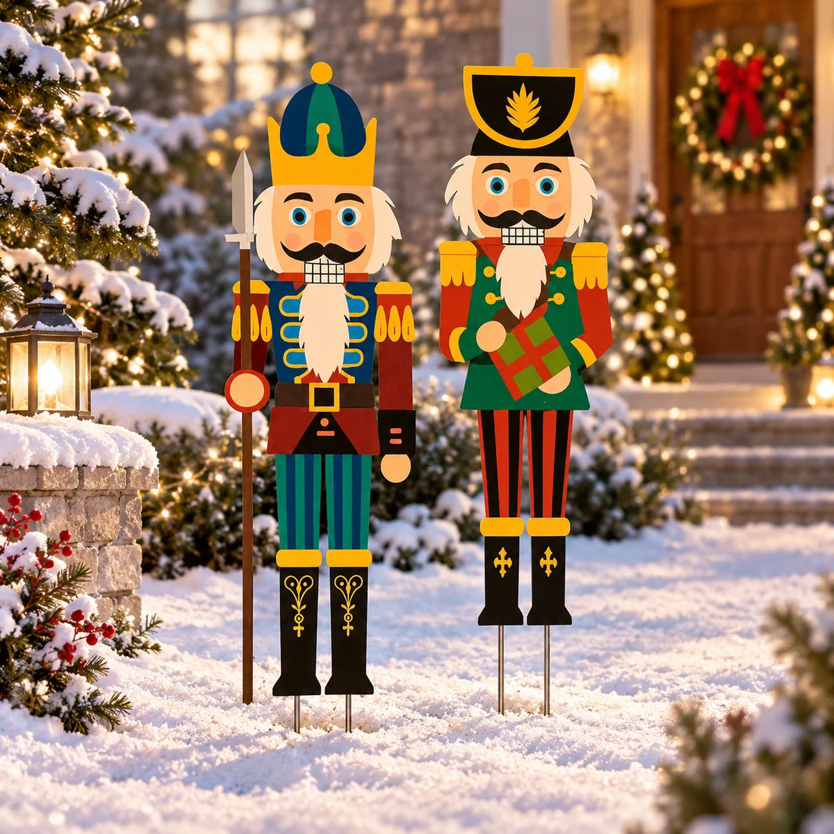 Yard Decorations Nutcracker Ground Stakes Set Of 4
