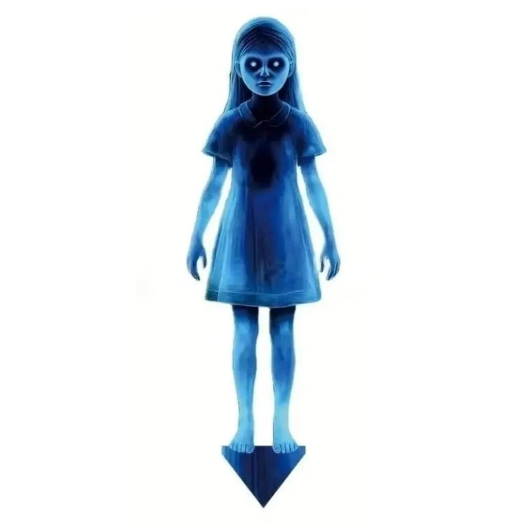 Yard Stake Lighted Ghost Weather-Resistant Iron