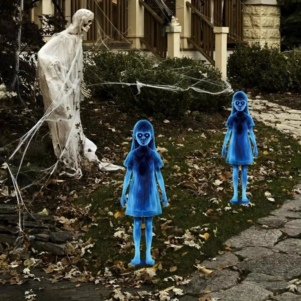 Yard Stake Lighted Ghost Weather-Resistant Iron