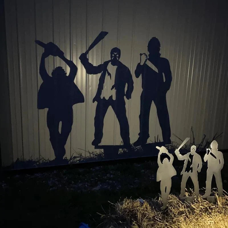 Yard Stake Solid Metal Shadow Projection