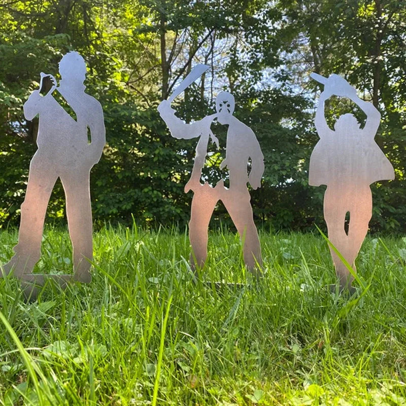 Yard Stake Solid Metal Shadow Projection