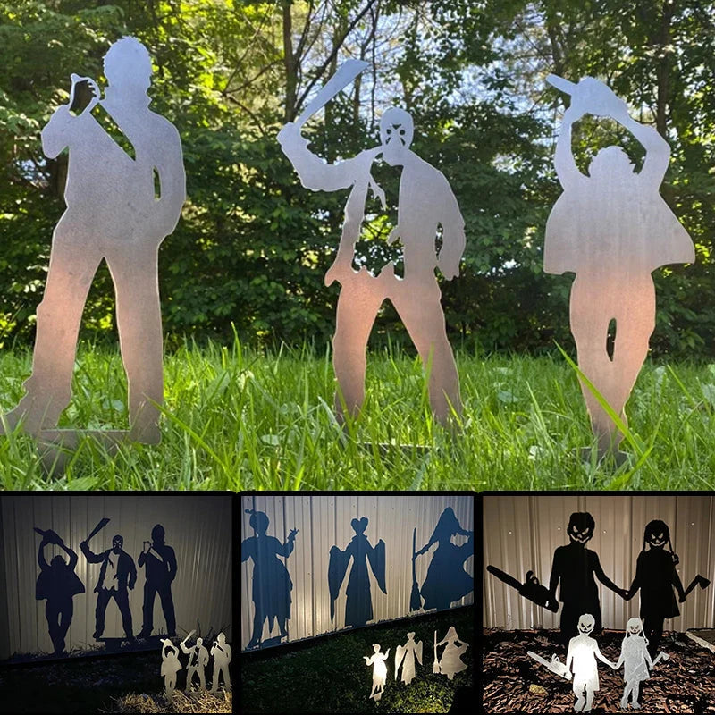 Yard Stake Solid Metal Shadow Projection