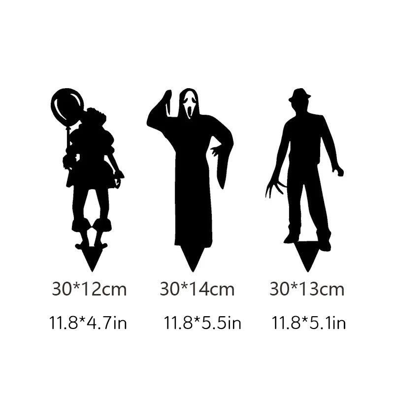 Yard Stake Solid Metal Shadow Projection
